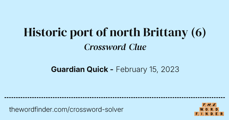 Historic port of north Brittany crossword clue image