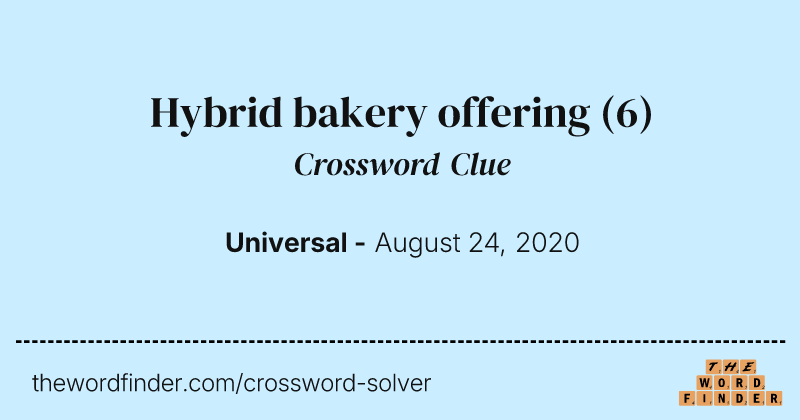 Hybrid bakery offering crossword clue image