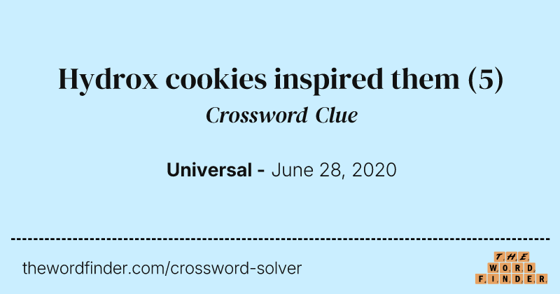 Hydrox cookies inspired them crossword clue image