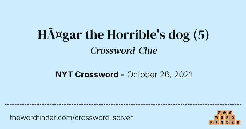 Hägar the Horrible's dog crossword clue image