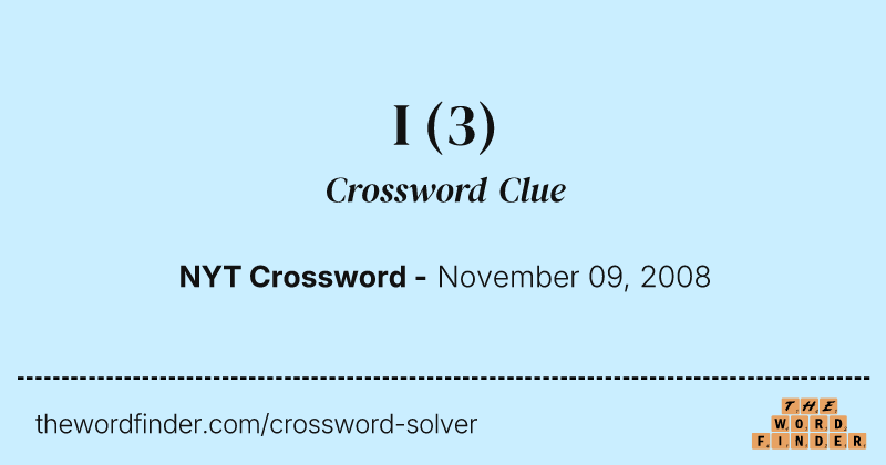 I crossword clue image