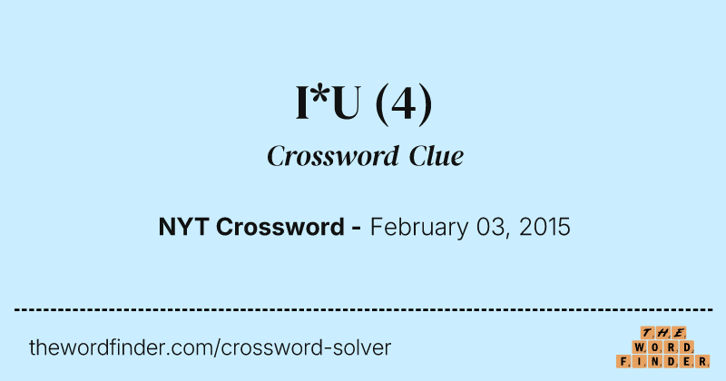 I*U crossword clue image