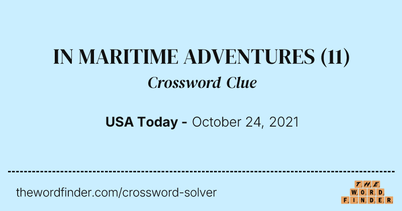 IN MARITIME ADVENTURES crossword clue image