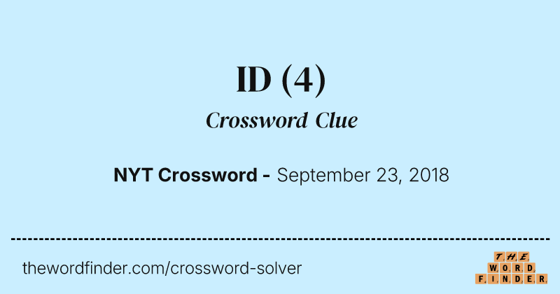ID crossword clue image