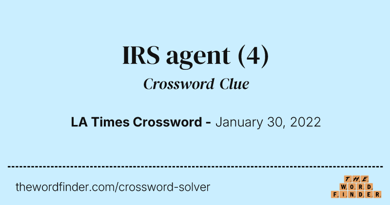 IRS agent crossword clue image