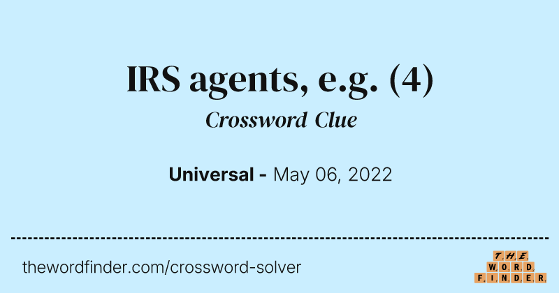 IRS agents, e.g. crossword clue image
