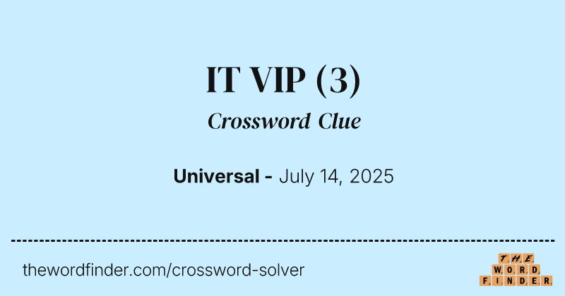 IT VIP crossword clue image