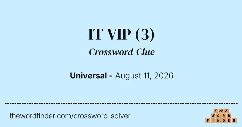 IT VIP crossword clue image
