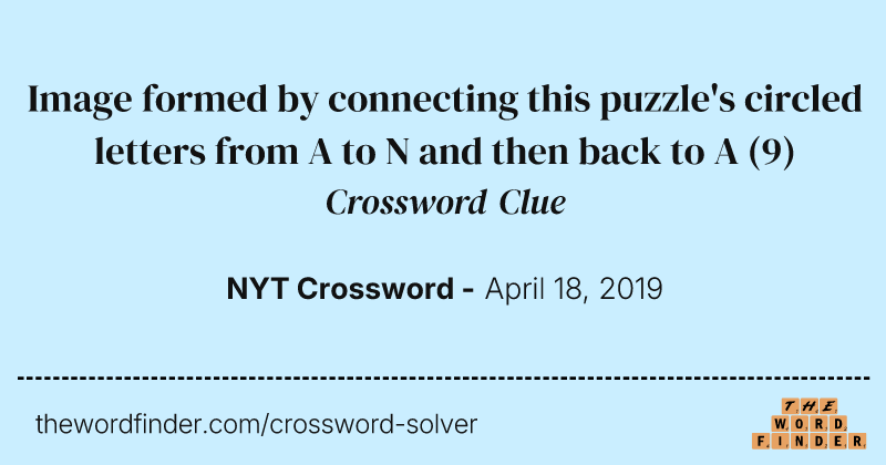 Image formed by connecting this puzzle's circled letters from A to N and then back to A crossword clue image