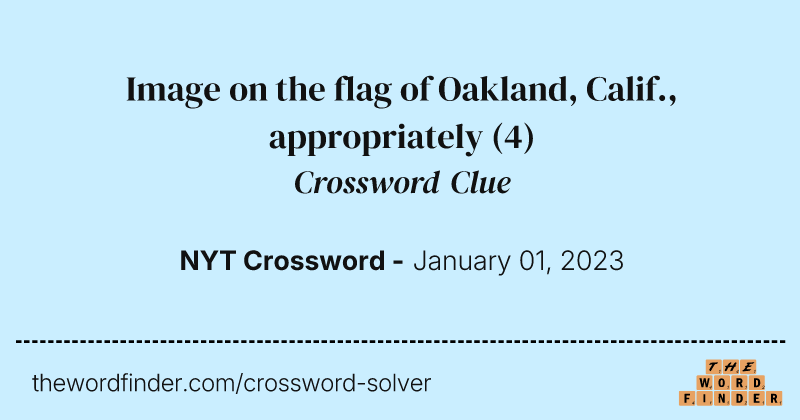 Image on the flag of Oakland, Calif., appropriately crossword clue image