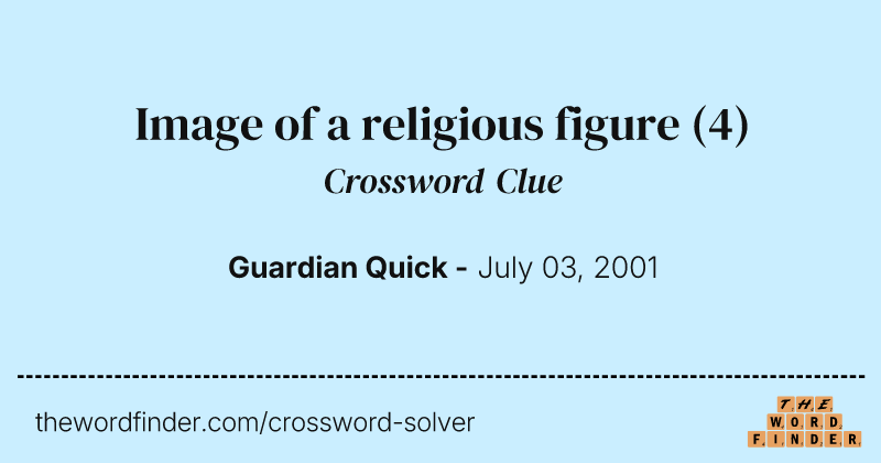 Image of a religious figure crossword clue image