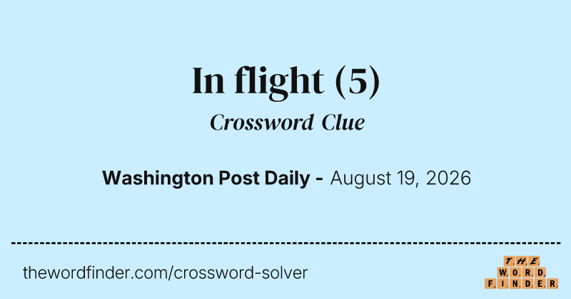 In flight crossword clue image