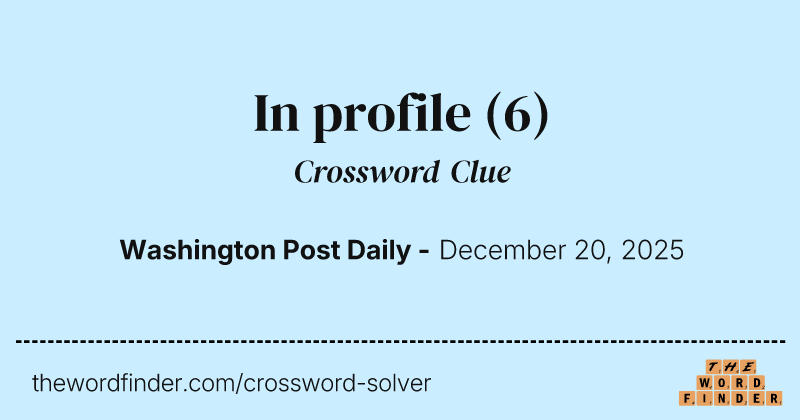 In profile crossword clue image
