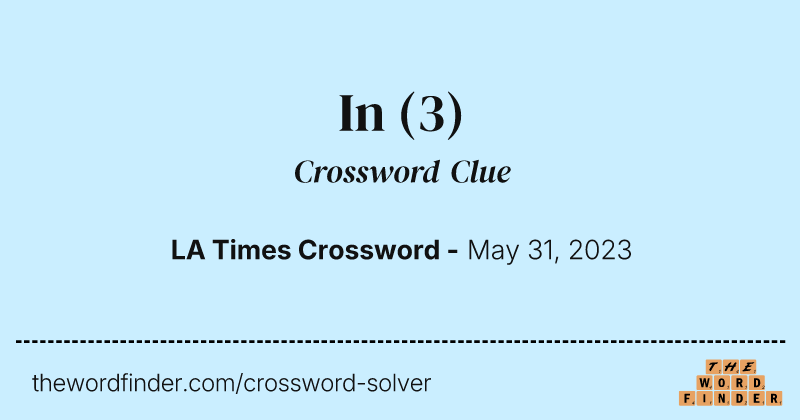In crossword clue image