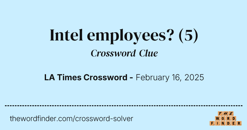 Intel employees? crossword clue image