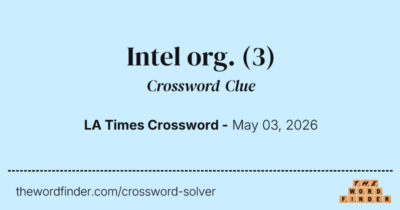 Intel org. crossword clue image