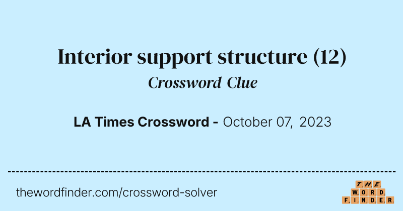 Interior support structure crossword clue image
