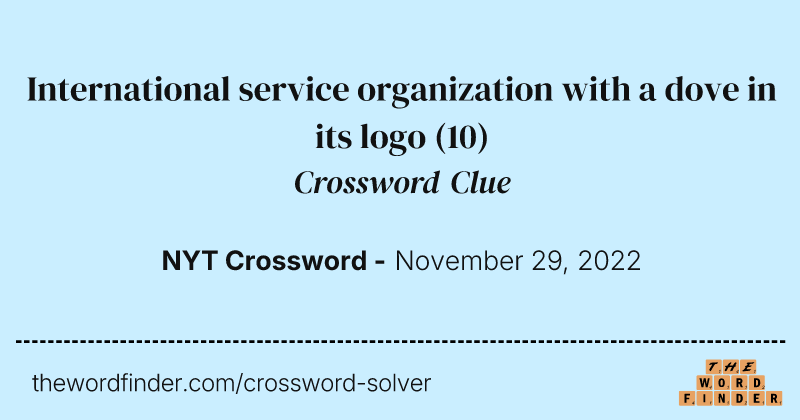 International service organization with a dove in its logo crossword clue image