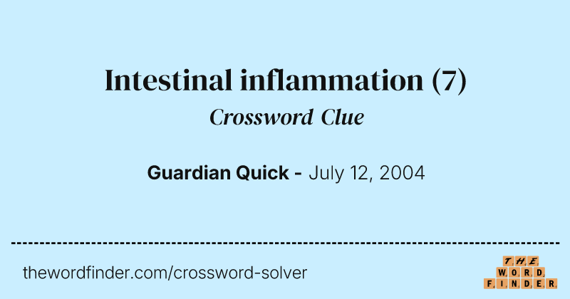 Intestinal inflammation crossword clue image