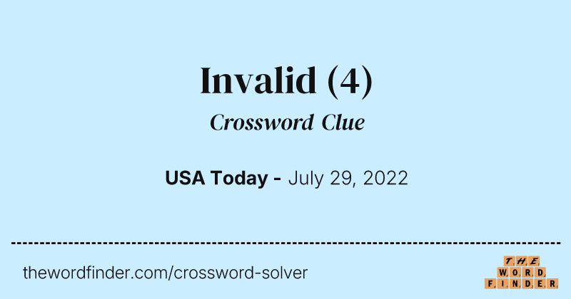 Invalid crossword clue image