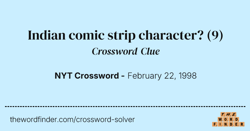 Indian comic strip character? crossword clue image