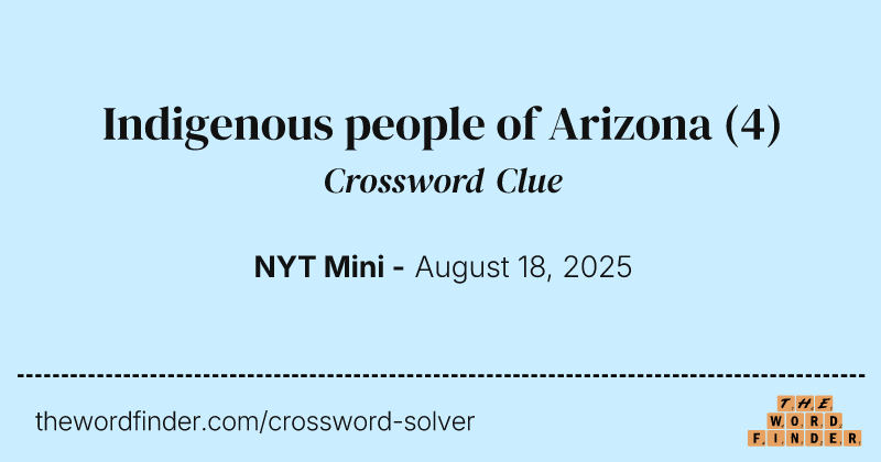Indigenous people of Arizona crossword clue image