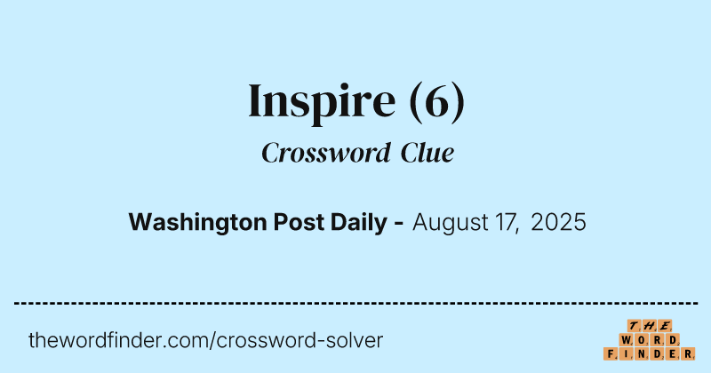Inspire crossword clue image
