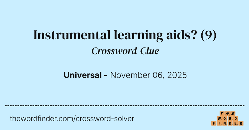 Instrumental learning aids? crossword clue image