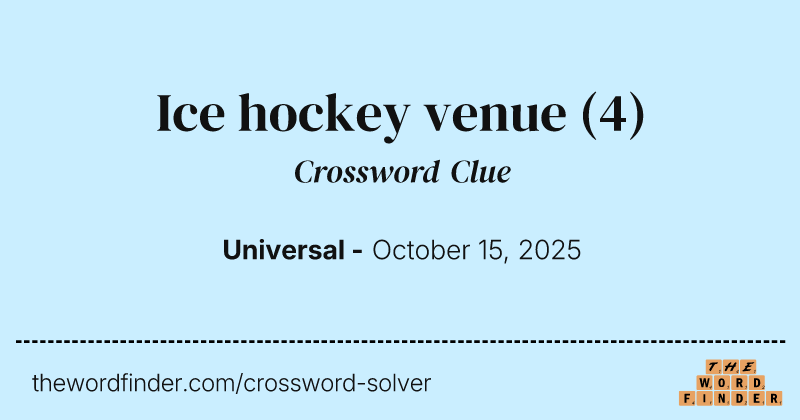 Ice hockey venue crossword clue image