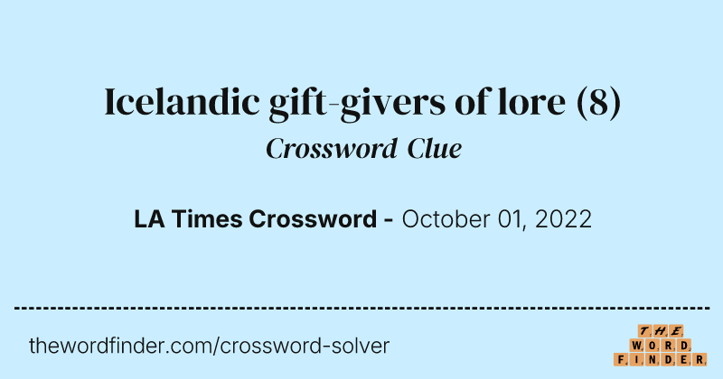 Icelandic gift-givers of lore crossword clue image