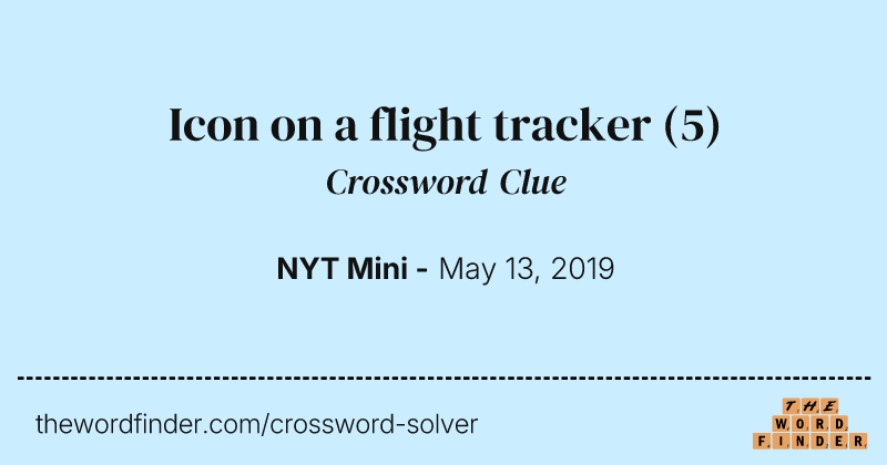 Icon on a flight tracker crossword clue image