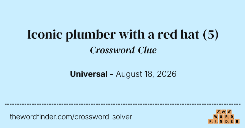 Iconic plumber with a red hat crossword clue image