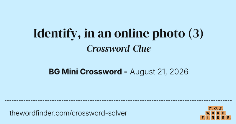 Identify, in an online photo crossword clue image