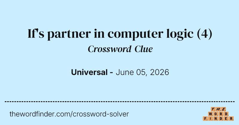 If's partner in computer logic crossword clue image