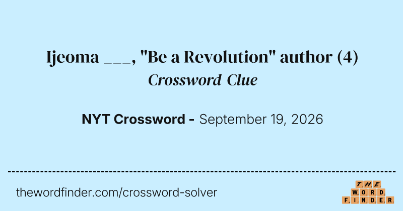 Ijeoma ___, "Be a Revolution" author crossword clue image