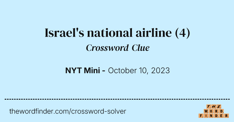 Israel's national airline crossword clue image