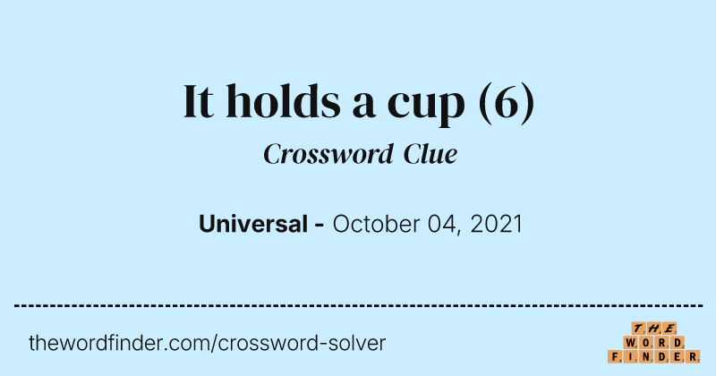 It holds a cup crossword clue image
