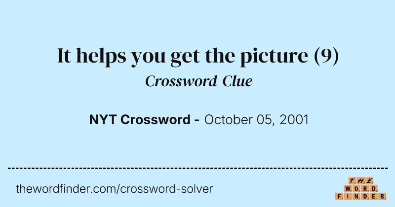It helps you get the picture crossword clue image