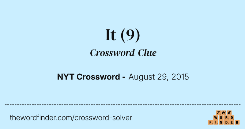 It crossword clue image