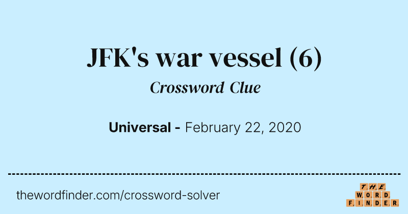 JFK's war vessel crossword clue image
