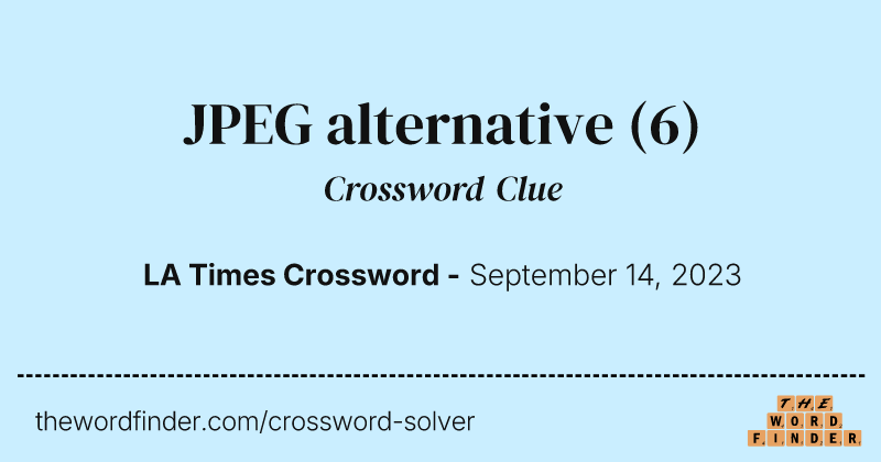 JPEG alternative crossword clue image