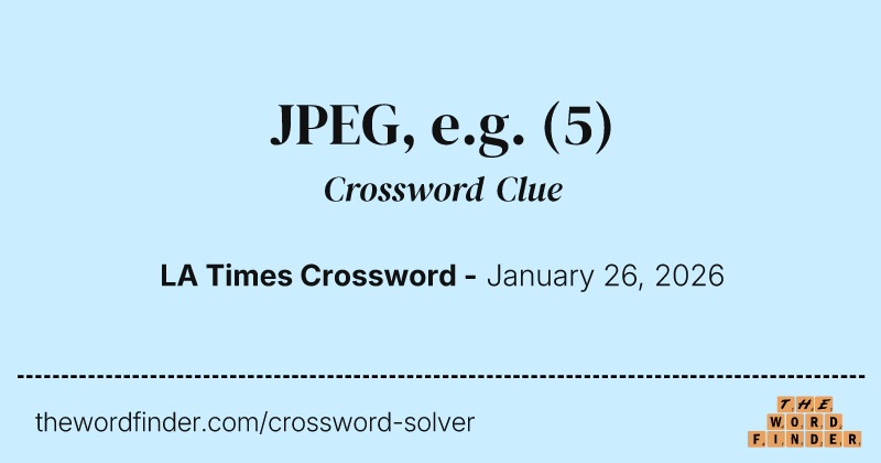 JPEG, e.g. crossword clue image