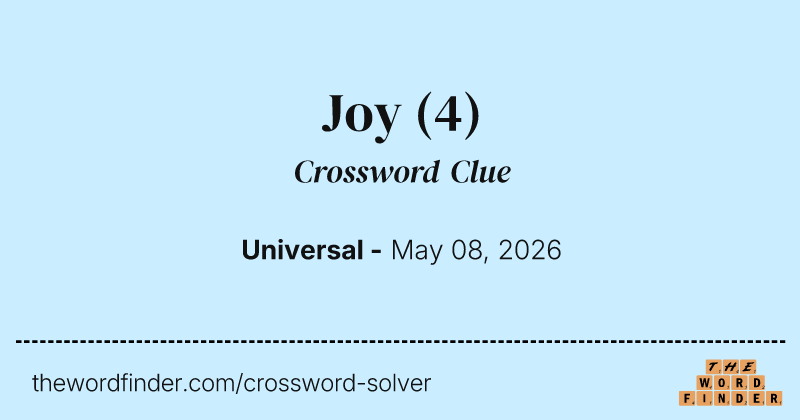 Joy crossword clue image
