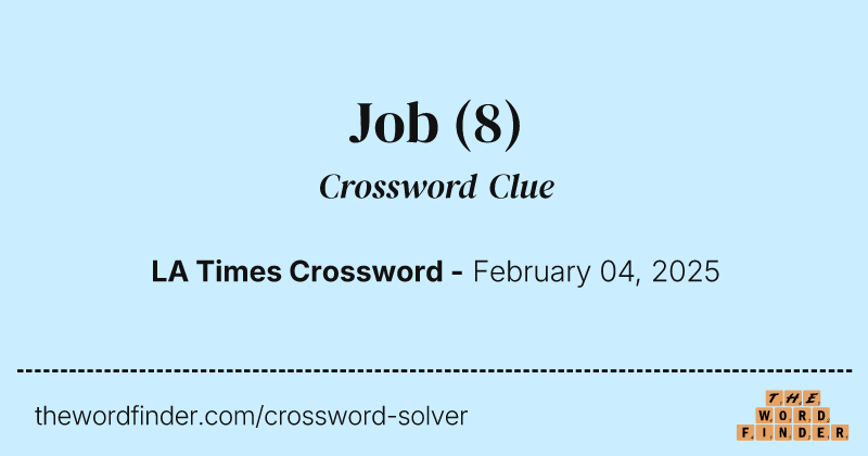 Job crossword clue image