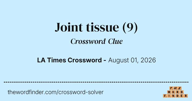 Joint tissue crossword clue image