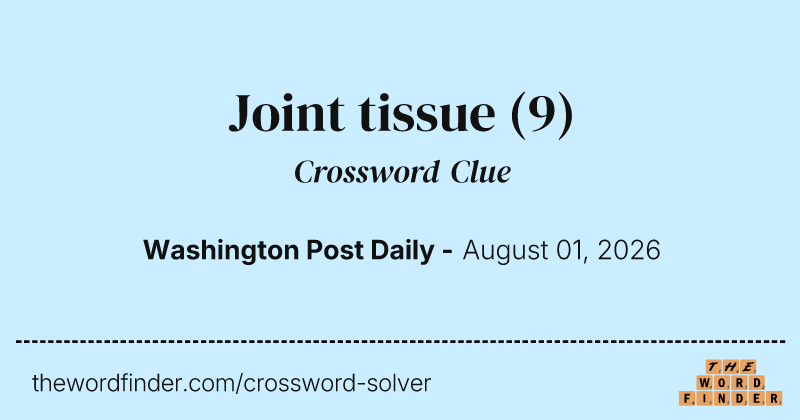 Joint tissue crossword clue image