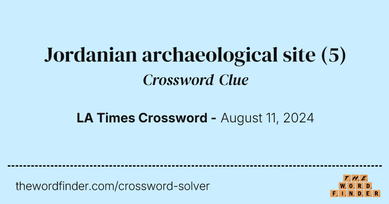 Jordanian archaeological site crossword clue image