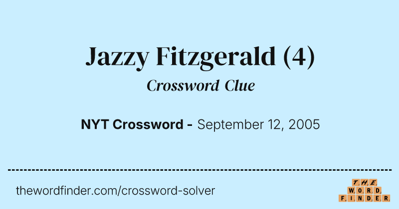 Jazzy Fitzgerald crossword clue image