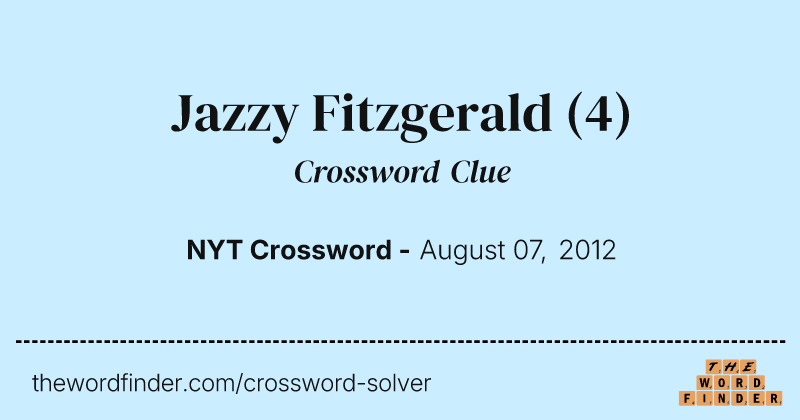 Jazzy Fitzgerald crossword clue image