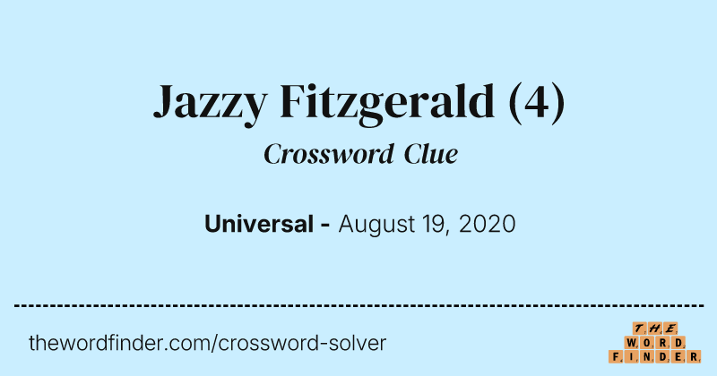Jazzy Fitzgerald crossword clue image
